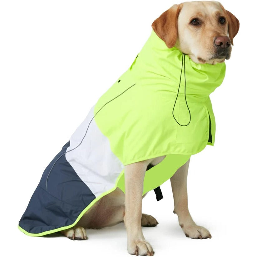[Hometech] Waterproof Windproof Dog Rain Jacket with Reflective Full Body Coverage