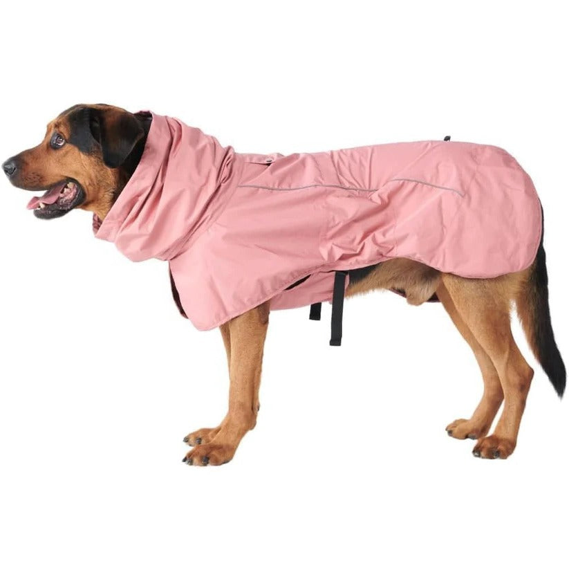 [Hometech] Waterproof Windproof Dog Rain Jacket with Reflective Full Body Coverage
