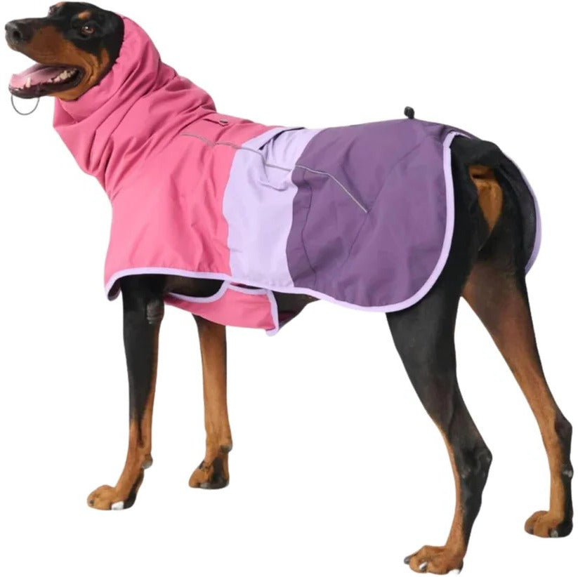 [Hometech] Waterproof Windproof Dog Rain Jacket with Reflective Full Body Coverage