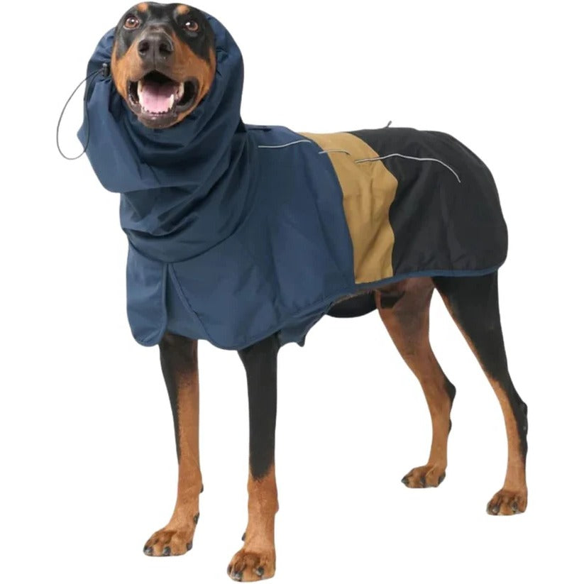 [Hometech] Waterproof Windproof Dog Rain Jacket with Reflective Full Body Coverage