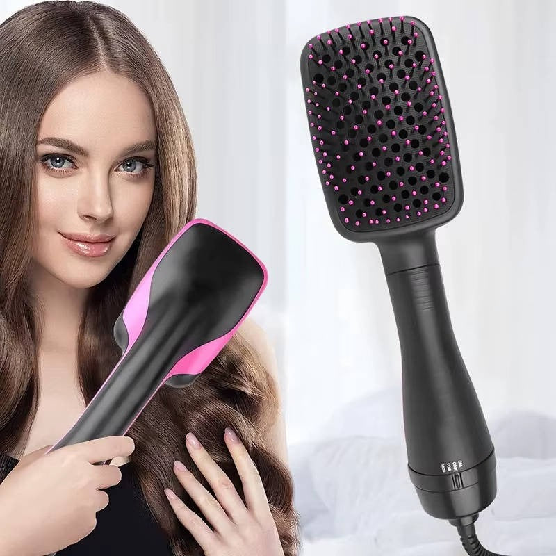 [Hometech] 1000W Paddle Blow Dryer Brush with 3 Adjustable Heat Setting