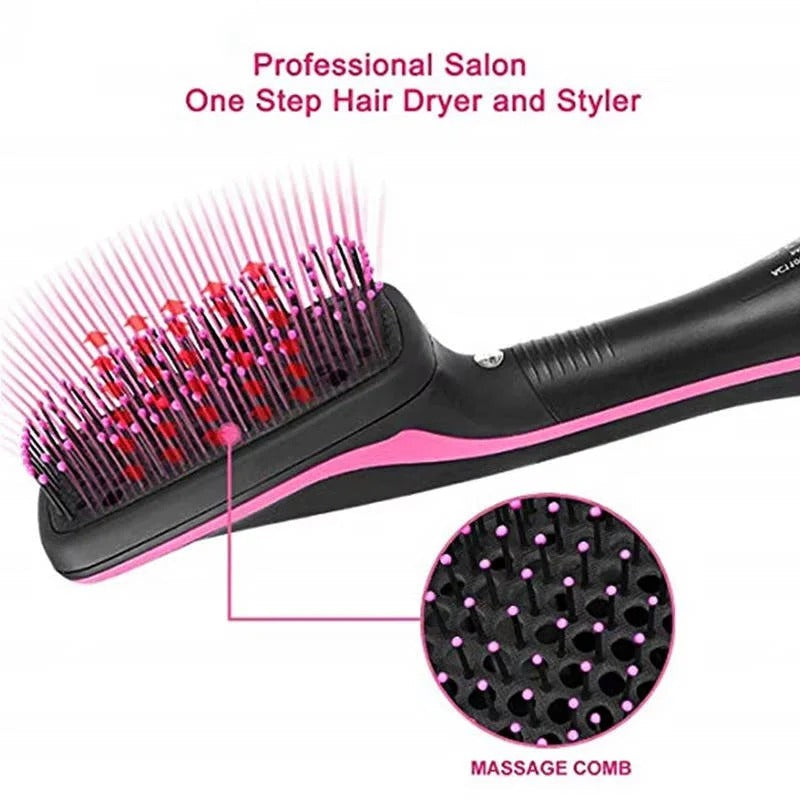 [Hometech] 1000W Paddle Blow Dryer Brush with 3 Adjustable Heat Setting