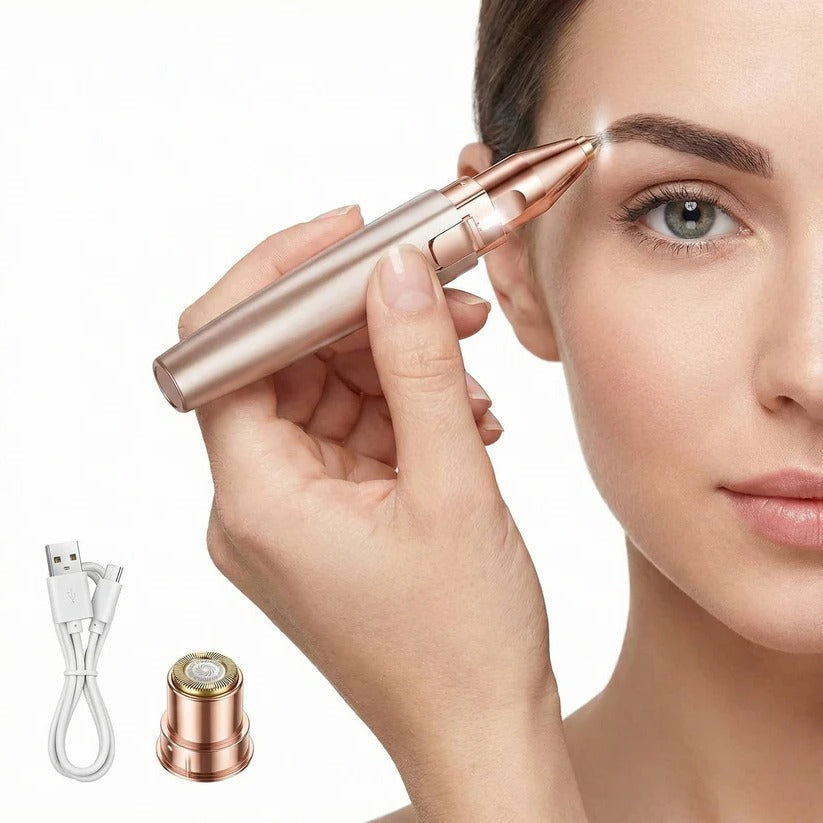 [Hometech] Women's LED Facial Hair Epilator with Eyebrow Shaver for Painless Hair Removal