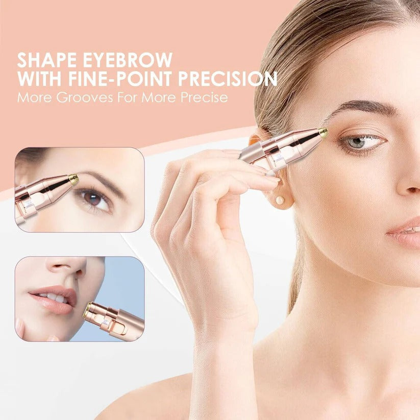 [Hometech] Women's LED Facial Hair Epilator with Eyebrow Shaver for Painless Hair Removal