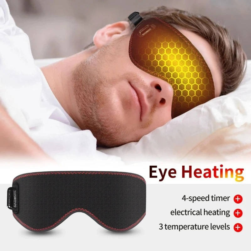 [Hometech] Heated Compress Eye Mask with 3 Temperature Levels for Dry Eyes and Sleep Relief