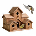 [Hometech] Hanging Wooden Bird House with Decorative Villa Design for Outdoor Gardens