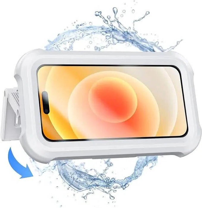 [Hometech] Wall Mount Bathroom Phone Holder with 480-Degree Rotation for Smartphones up to 6.8 Inches