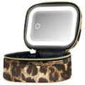 [Hometech] Portable Travel Cosmetic Case with Adjustable LED Mirror and Organizer