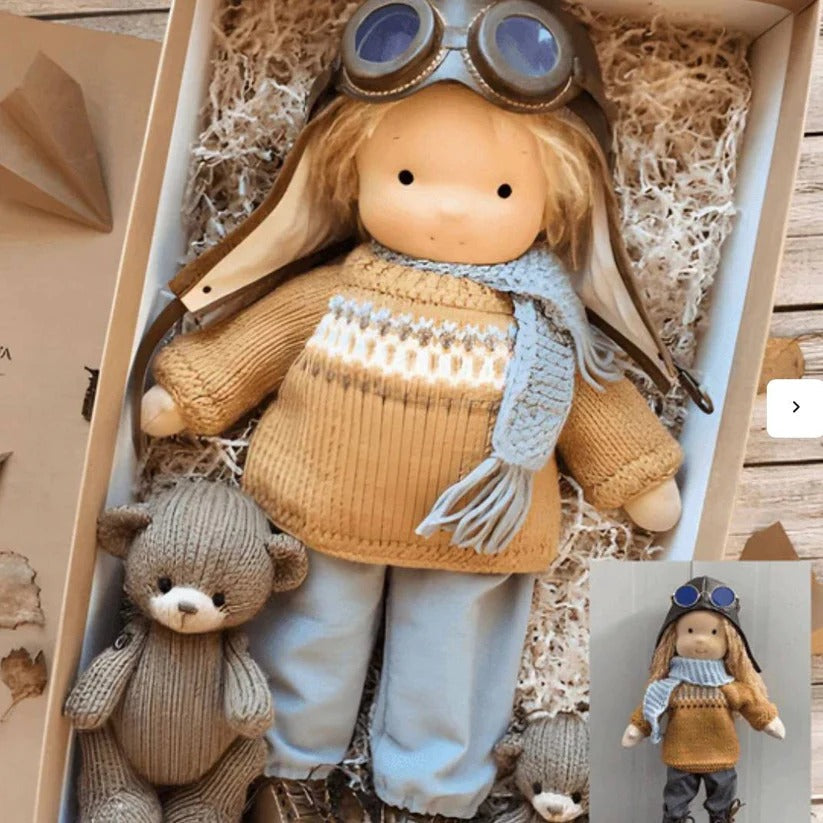 [Hometech] Handmade Waldorf Cotton Doll with Soft and Durable Construction