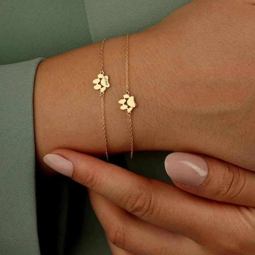 [Hometech] Custom Pet Paw Print Bracelet with Personalized Symbol of Love