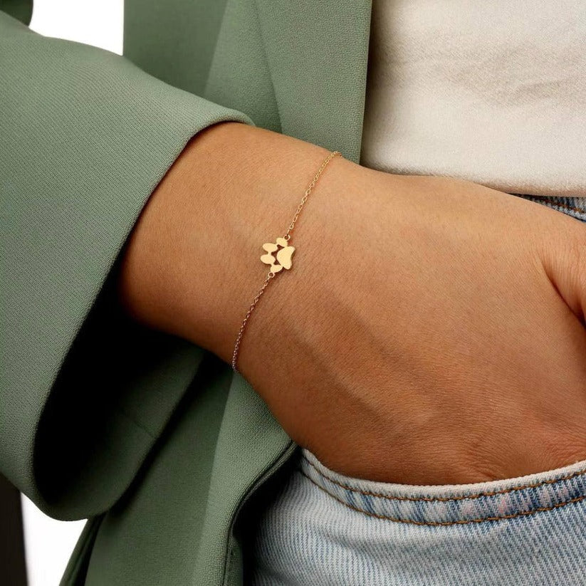 [Hometech] Custom Pet Paw Print Bracelet with Personalized Symbol of Love