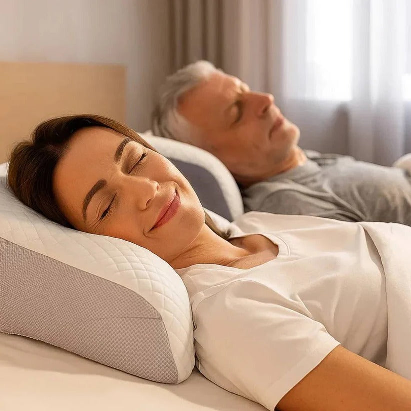 [Hometech] Ergonomic Memory Foam Neck Support Pillow with Orthopedic Design for Restful Sleep