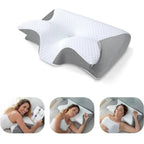 [Hometech] Ergonomic Memory Foam Neck Support Pillow with Orthopedic Design for Restful Sleep
