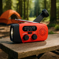 [Hometech] Hand Crank Emergency Radio with AM/FM/WB Bands, LED Flashlight and Rechargeable Battery