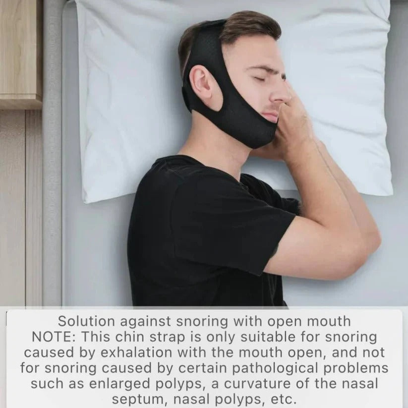 [Hometech] Anti-Snoring Chin Strap with Adjustable Fit for Quiet and Restful Sleep