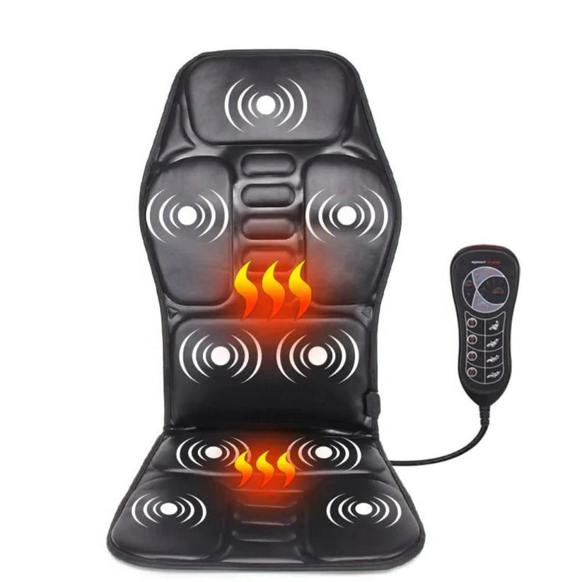 [Hometech] Vibrating Massage Seat Cushion with Heat and Remote Control for Back, Neck and Hip Relief