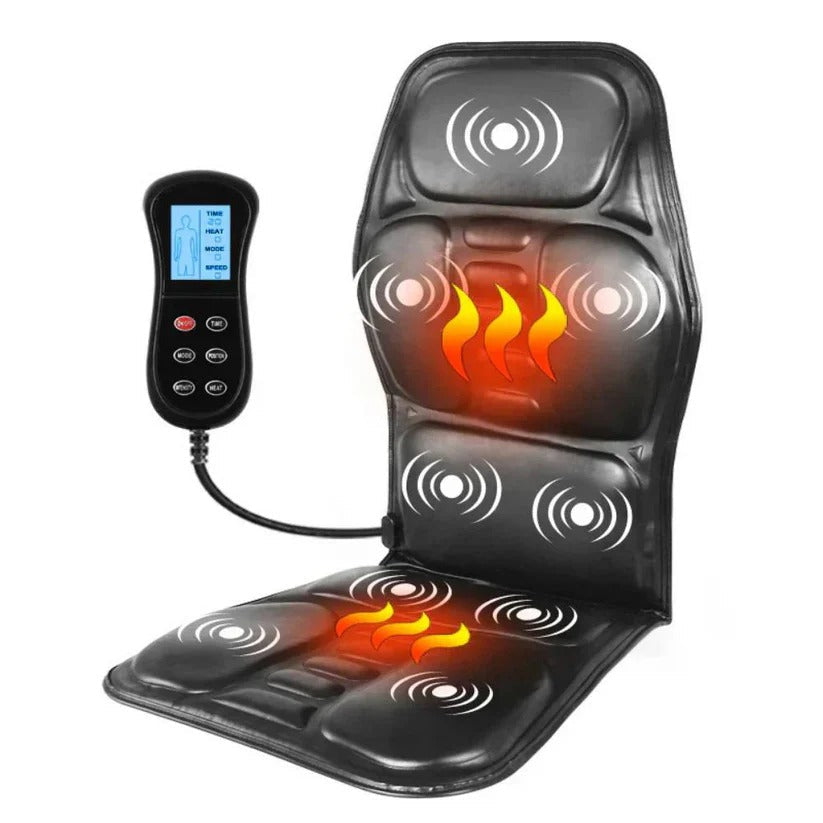 [Hometech] Vibrating Massage Seat Cushion with Heat and Remote Control for Back, Neck and Hip Relief