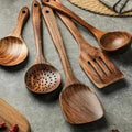 [Hometech] Natural Acacia Hardwood Cooking Utensil Set for Kitchen Use