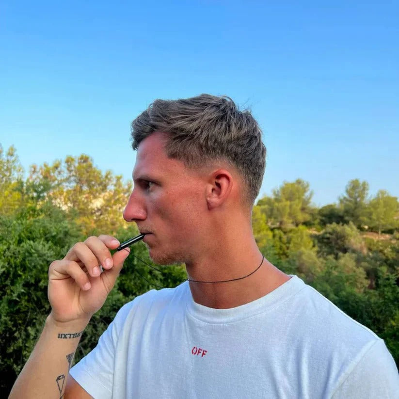 [Hometech] Portable Breathing Relaxation Trainer Whistle for Stress Relief and Calm