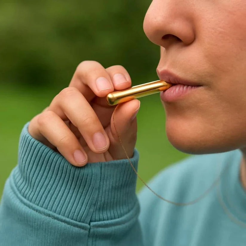 [Hometech] Portable Breathing Relaxation Trainer Whistle for Stress Relief and Calm