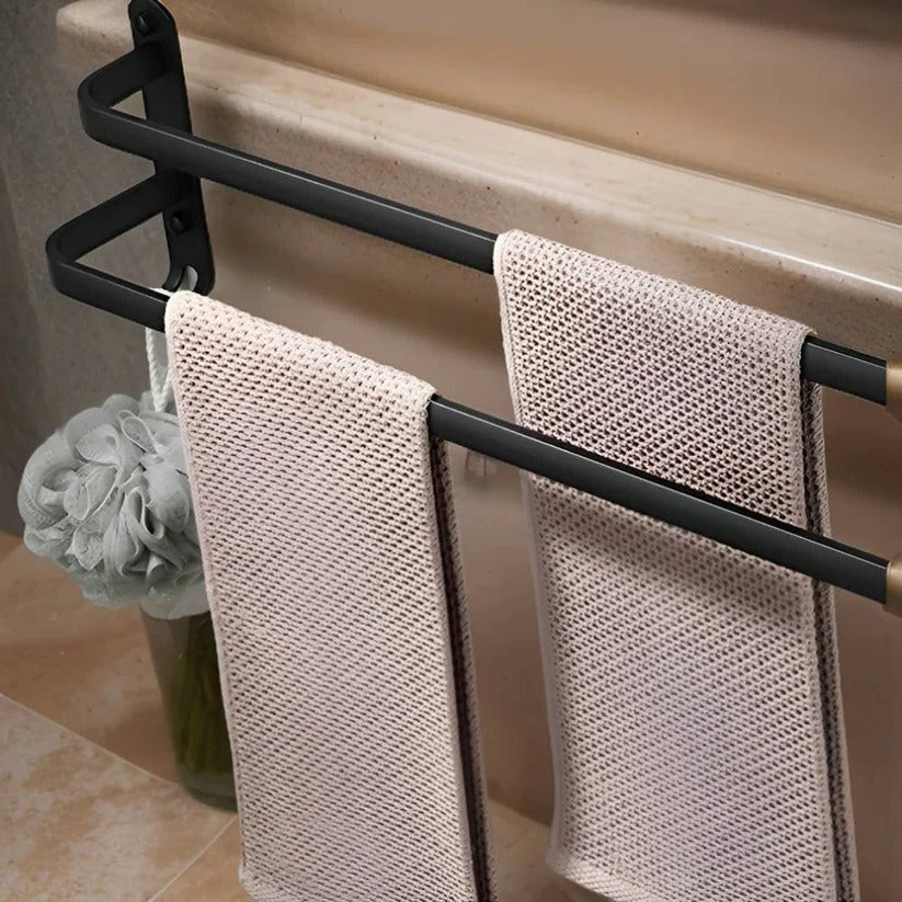 [Hometech] Layered Aluminum Wall Mounted Towel Rack for Bathroom Storage