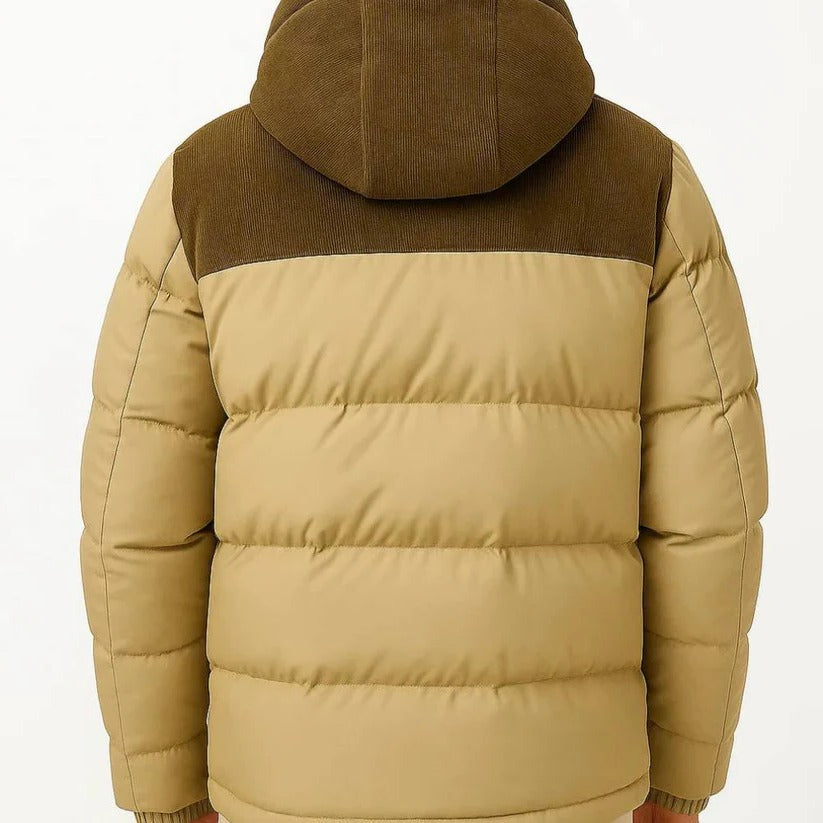 [Hometech] Men's Hooded Lightweight Puffer Jacket for Cold Weather