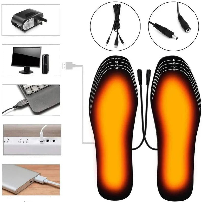 [Hometech] USB Rechargeable Heated Insoles for Warm Foot Comfort in Cold Weather