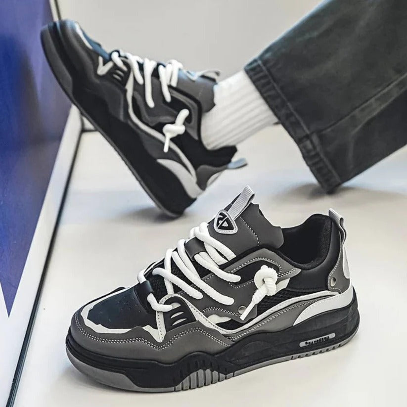 [Hometech] Men's Thick Sole Chunky Casual Sneakers for Everyday Wear