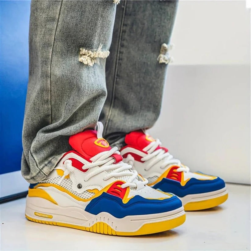 [Hometech] Men's Thick Sole Chunky Casual Sneakers for Everyday Wear