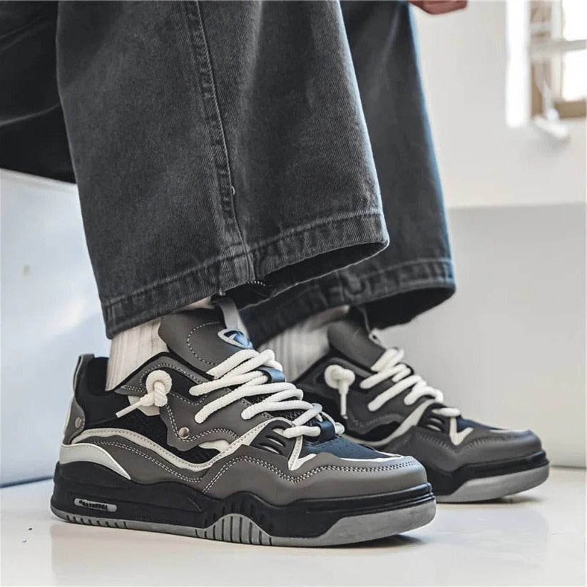 [Hometech] Men's Thick Sole Chunky Casual Sneakers for Everyday Wear