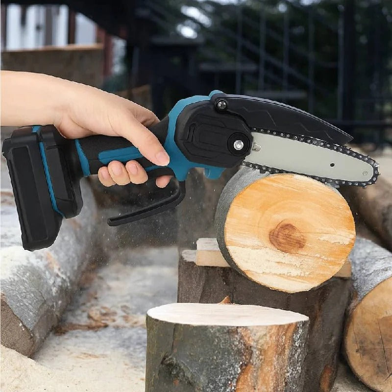 [Hometech] Portable Electric Chainsaw with Fast Precision Cutting for Outdoor Use