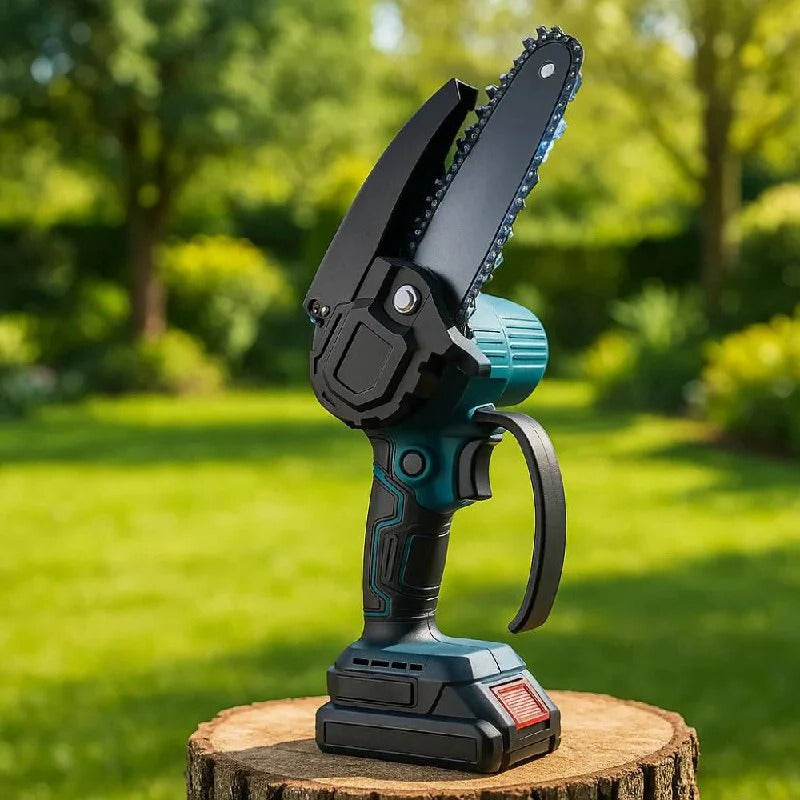 [Hometech] Portable Electric Chainsaw with Fast Precision Cutting for Outdoor Use