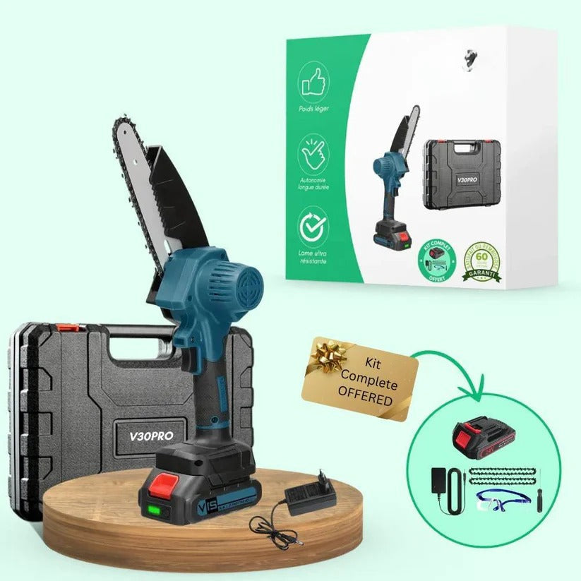 [Hometech] Portable Electric Chainsaw with Fast Precision Cutting for Outdoor Use