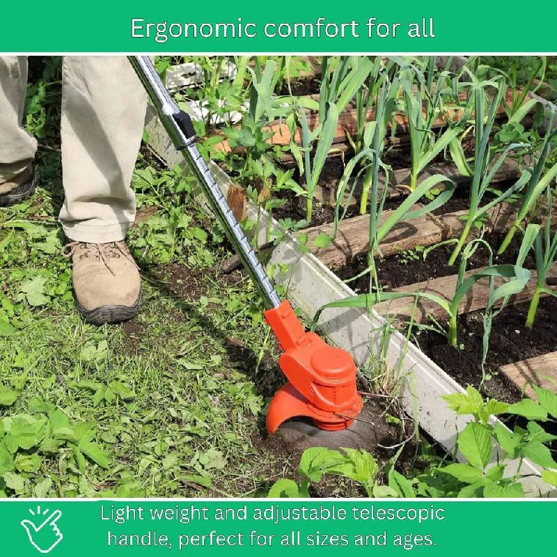 [Hometech] 850W Cordless Electric Brush Cutter with 21V Battery for Grass and Branch Clearing