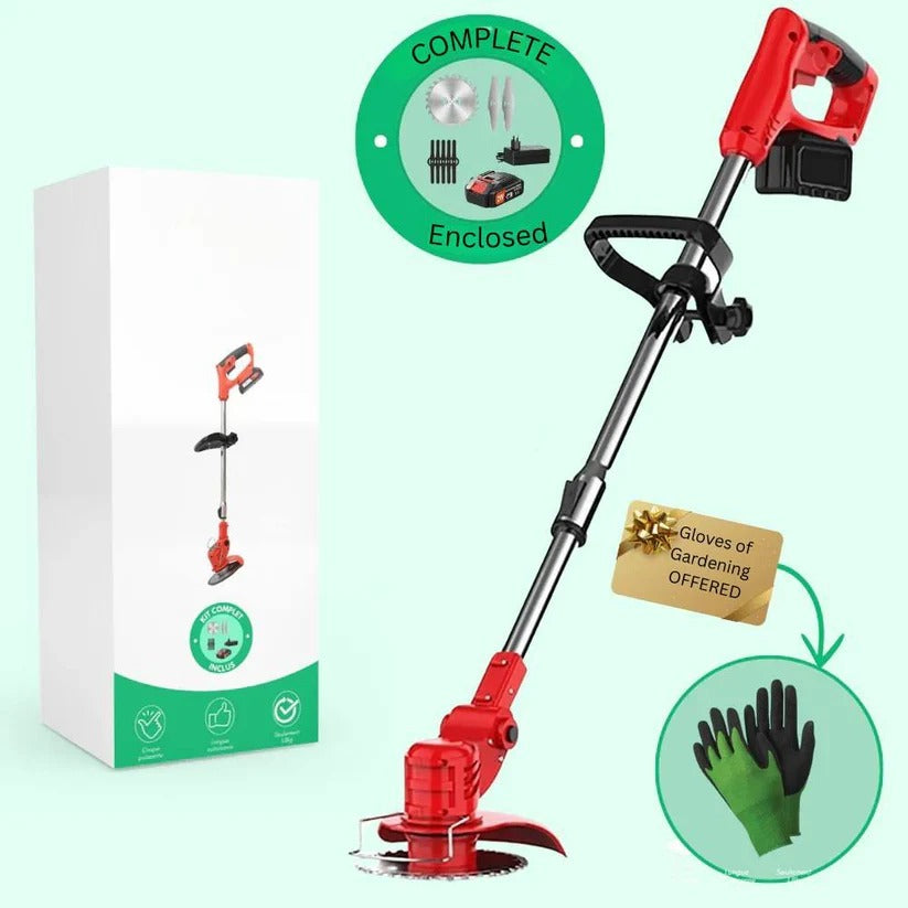[Hometech] 850W Cordless Electric Brush Cutter with 21V Battery for Grass and Branch Clearing