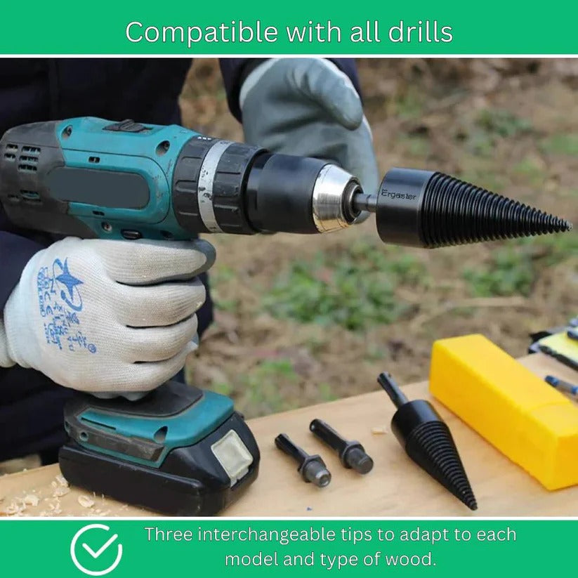 [Hometech] Titanium Cone Wood Splitting Drill Bit for Electric and Cordless Drills