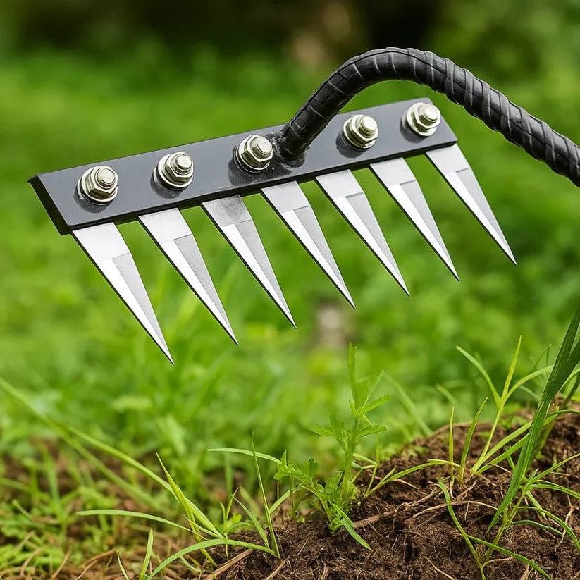 [Hometech] Durable Steel Garden Rake for Effective Weed Removal and Soil Control