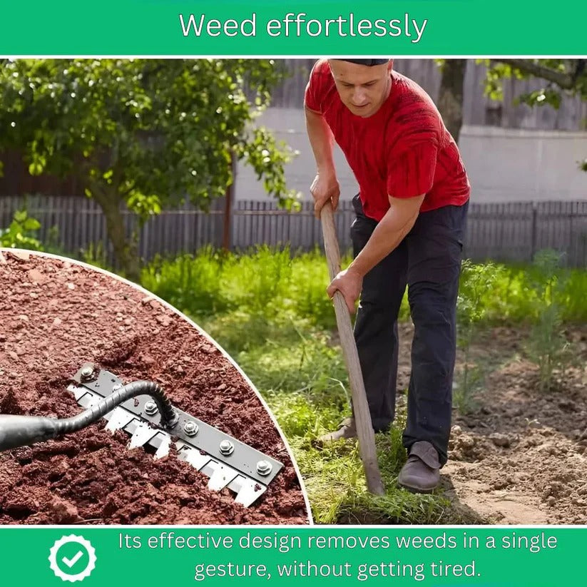 [Hometech] Durable Steel Garden Rake for Effective Weed Removal and Soil Control