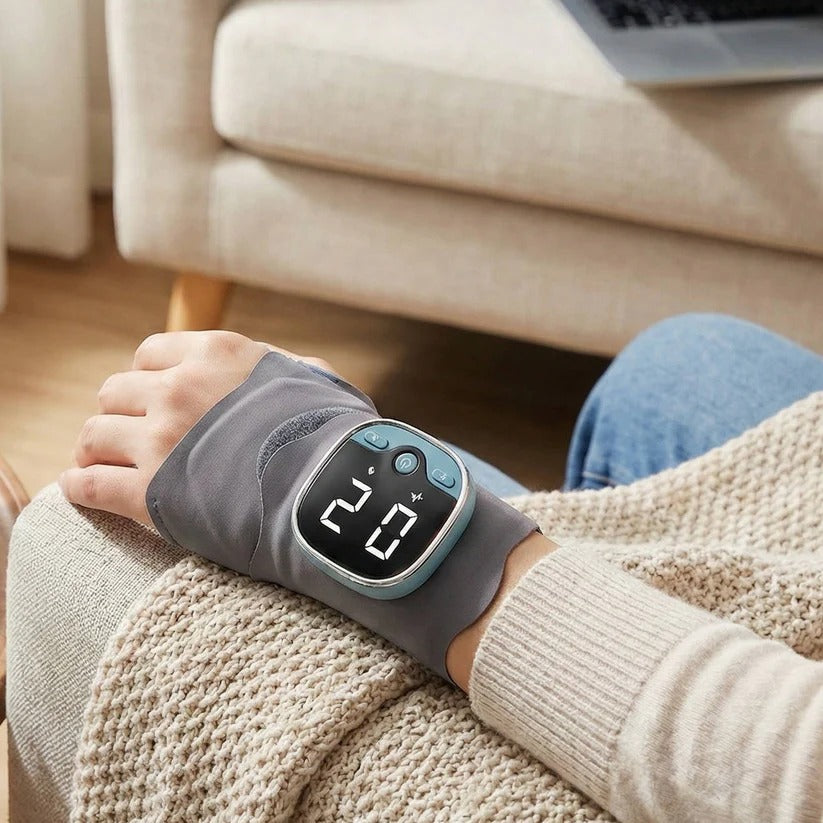 [Hometech] Heated Electric Hand Massage Device with 5 Function Modes and Adjustable Intensity