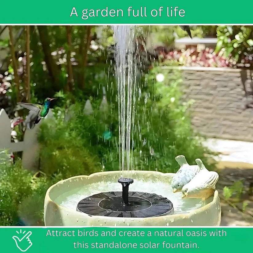 [Hometech] Solar Powered Mini Water Fountain for Garden and Outdoor Decoration