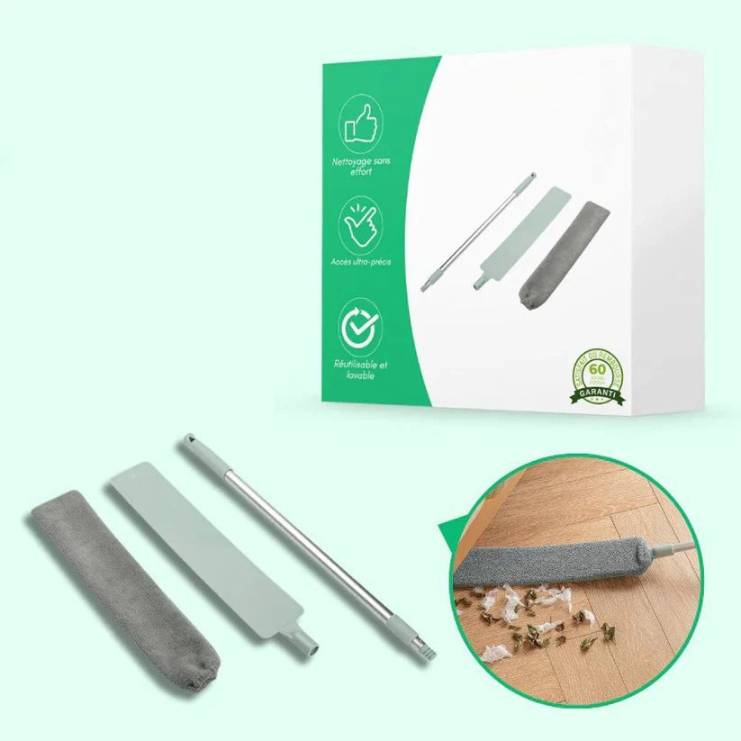 [Hometech] Adjustable Long Reach Flat Duster for High Surfaces and Tight Spaces