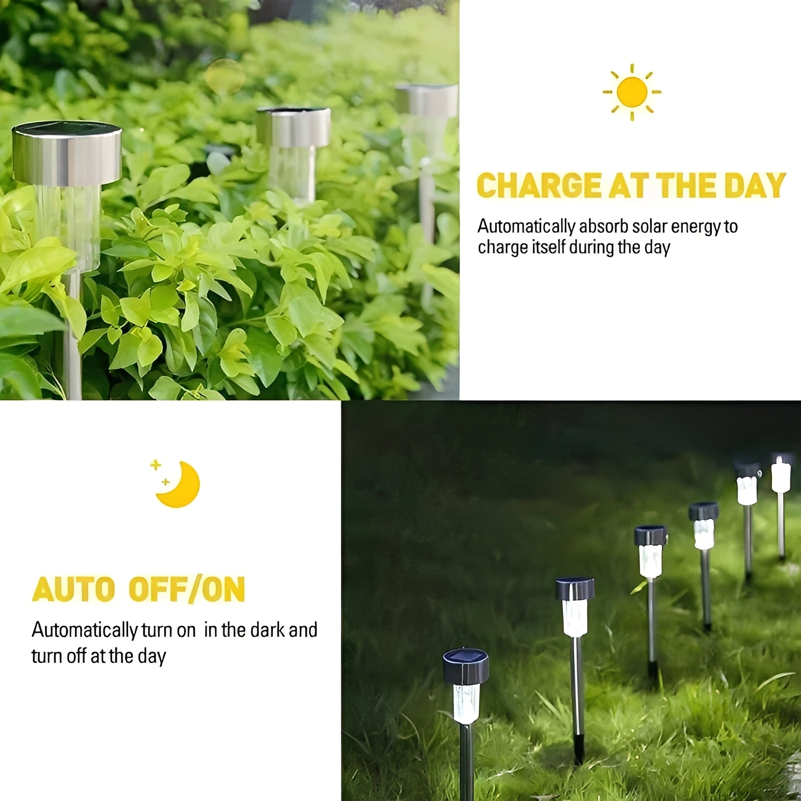 [Hometech] Solar Powered LED Fairy Lights for Garden and Yard Placement, Set of 10