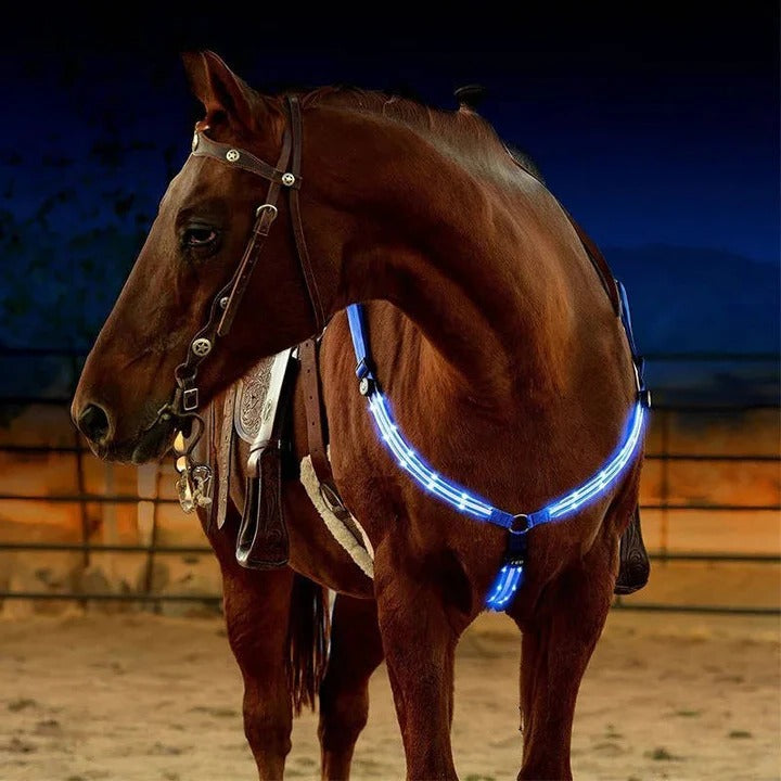 [Hometech] LED Light Up Breast Collar for Horses