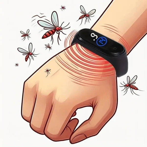 [Hometech] Wearable Ultrasonic Mosquito Deterrent Wristband with Clip On Design