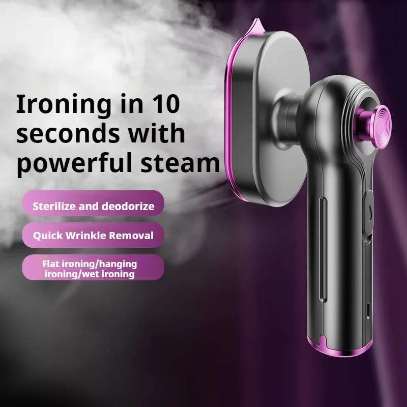 [Hometech] Portable Garment Steamer with Rotating Handle and Visible Water Tank