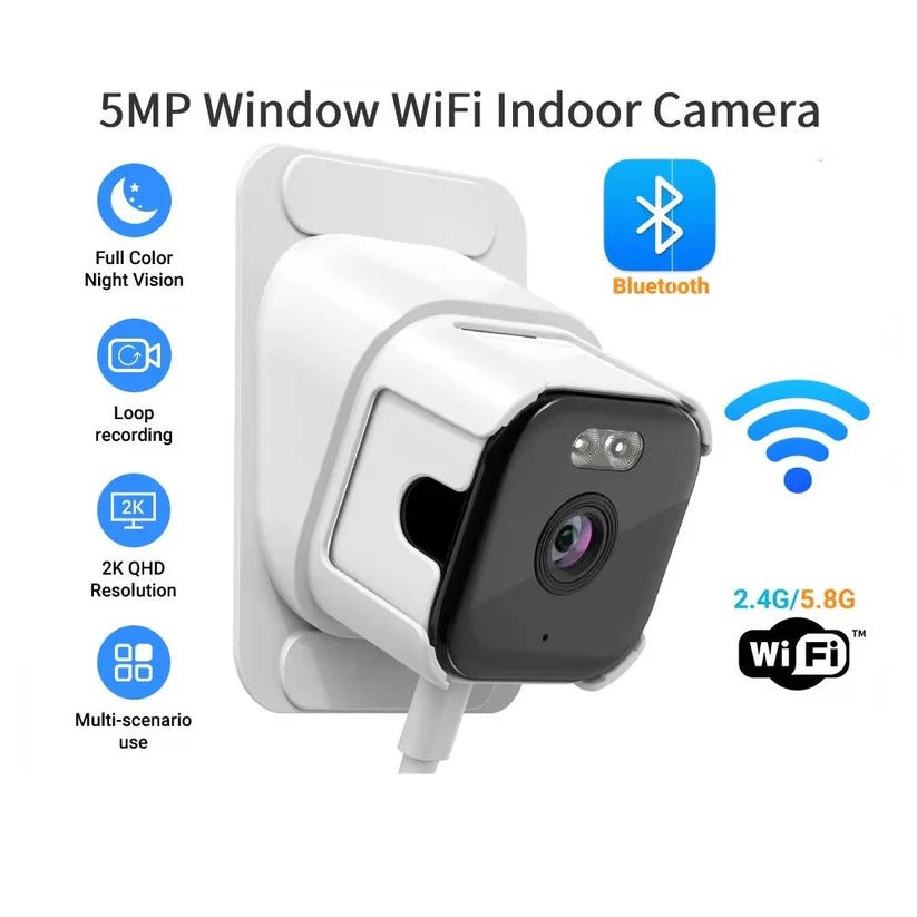 [Hometech] Wi Fi Window Camera with Color Night Vision and Two Way Audio