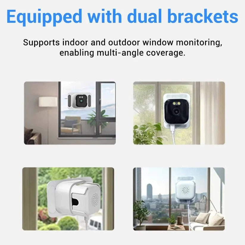 [Hometech] Wi Fi Window Camera with Color Night Vision and Two Way Audio