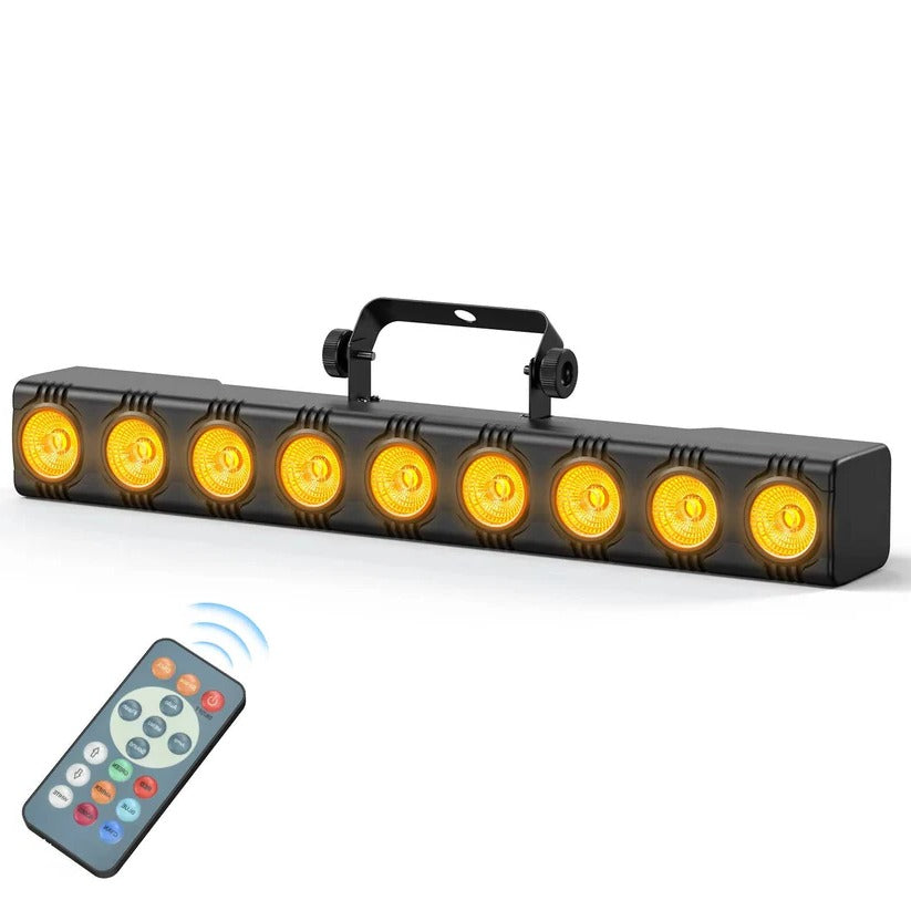 [Hometech] 36W RGBW LED Wash Light Bar, DMX DJ Stage Uplight with Remote for Parties