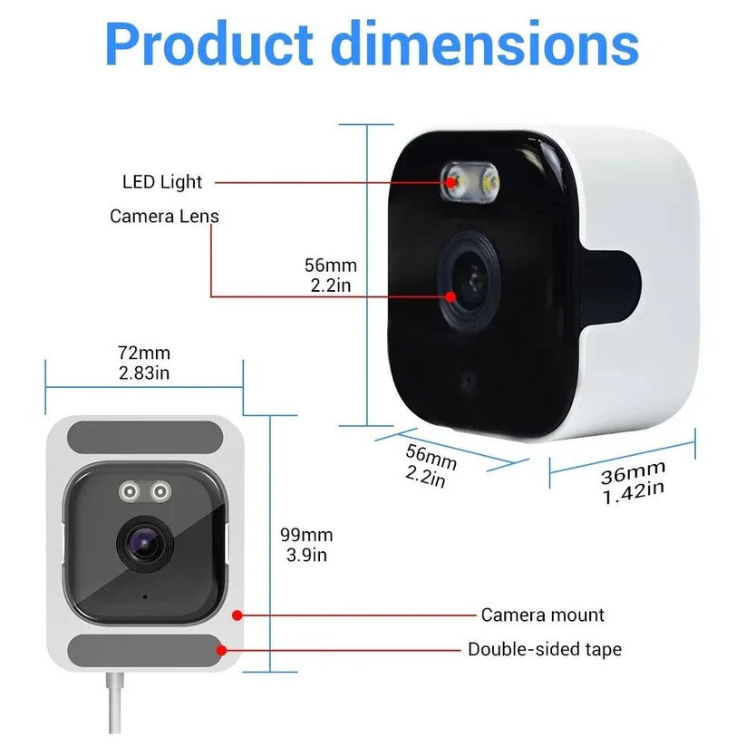 [Hometech] Wi Fi Window Camera with Color Night Vision and Two Way Audio