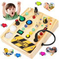 [Hometech] Montessori Wooden Switch Board with LED Lights for Toddlers